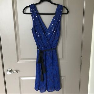 Blue sequined party/NYE/prom dress!
